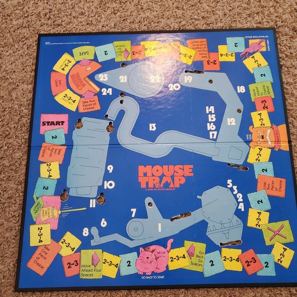 Vintage Milton Bradley Original 1986 Mouse Trap REPLACEMENT BOARD Part Only